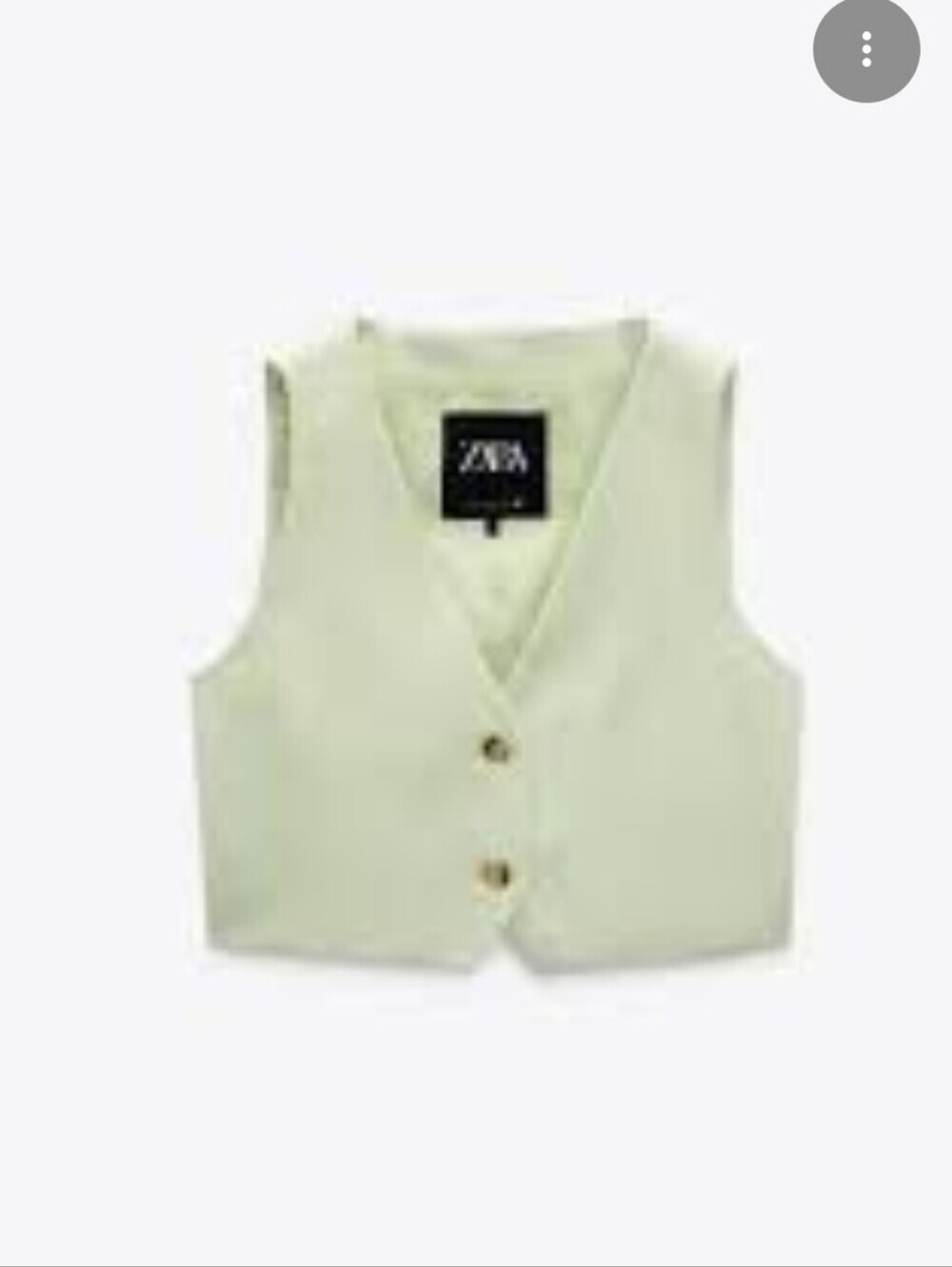 ZARA | Linen Vest Mint Green Sz M
